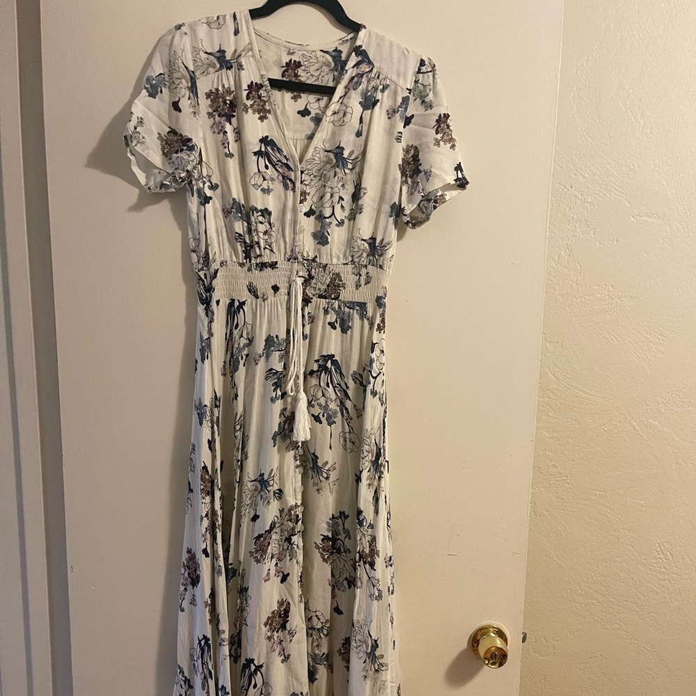 short sleeve maxi dress